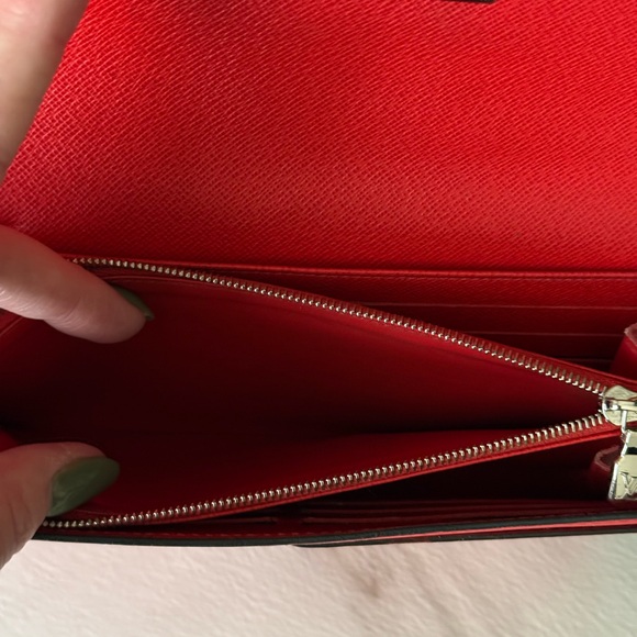 Louis Vuitton Red Epi Louise Long Wallet Authentic - Picture 12 of 16